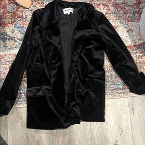 Steve Madden Elegant Black Velvet Blazer